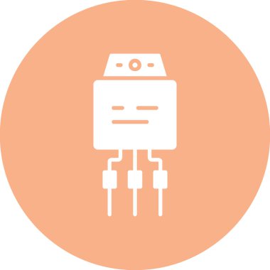 robot. Web simgesi basit illüstrasyon