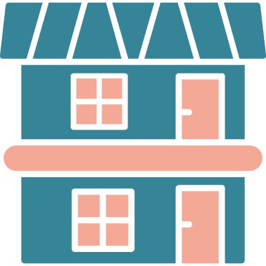 bina evi simgesi düz stil