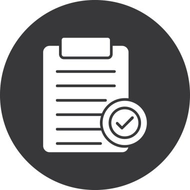 Kontrol listesi simgesi vektör illüstrasyonu
