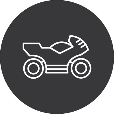 motosiklet simgesi vektör illüstrasyonu
