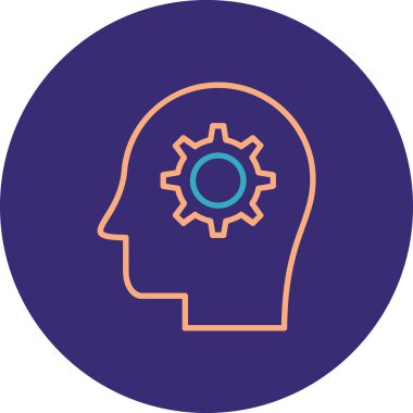 beyin ikonu vektör illüstrasyonu