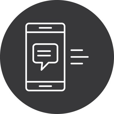 Eğilim biçimi izole edilmiş arkaplan içerisinde sohbet iletişim simgesi