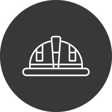 Miğfer. Web simgesi basit illüstrasyon