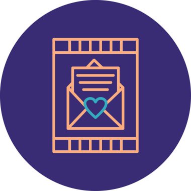 Bir kalp simgesinin vektör illüstrasyonu