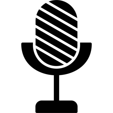 Beyaz arkaplanda mikrofon simgesi