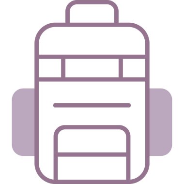 sırt çantası simgesi vektör illüstrasyonu