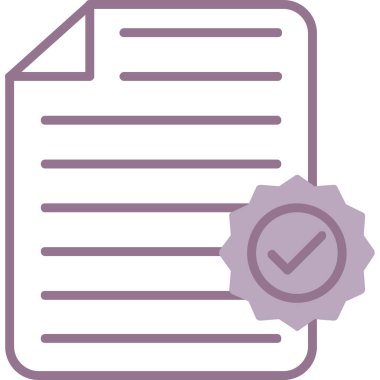 Belge. Web simgesi basit illüstrasyon