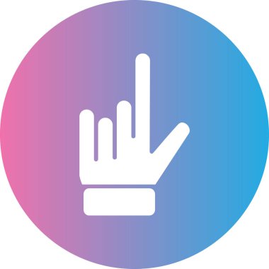 Soyut arkaplan gruplandırmasında jest simgesi izole edildi