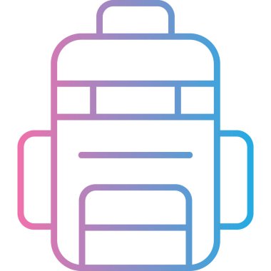 çanta seyahat simgesi ana hat biçiminde