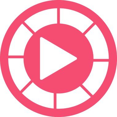 Oynayın. Web simgesi vektör illüstrasyonu