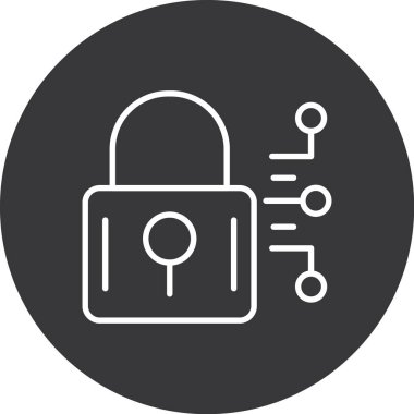 Kilit simgesi, vektör illüstrasyonu