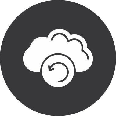 Modern bulut simgesinin vektör illüstrasyonu