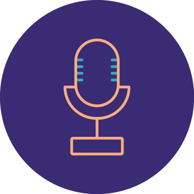 mikrofon simgesi vektör illüstrasyonu