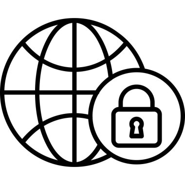 genel ağ vektör çizgisi simgesi