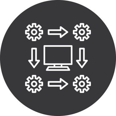 ok simgesi, vektör illüstrasyonlu bilgisayar monitörü