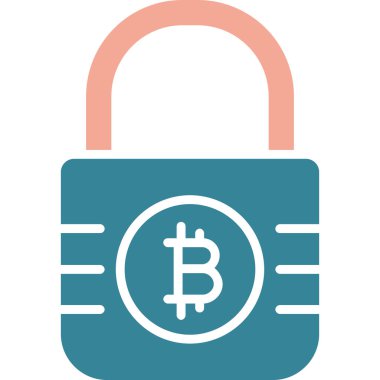 bitcoin. Web simgesi basit illüstrasyon