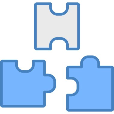 bulmaca simgesi, vektör illüstrasyonu