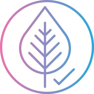 Ağaç simgesinin vektör illüstrasyonu