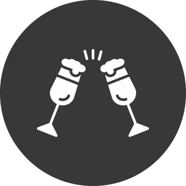 Şampanya simge vektör çizim