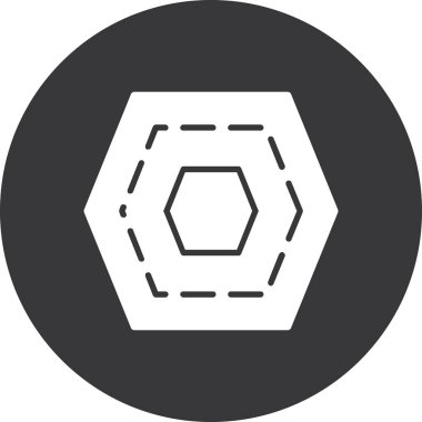 Altıgen simge vektör illüstrasyonu