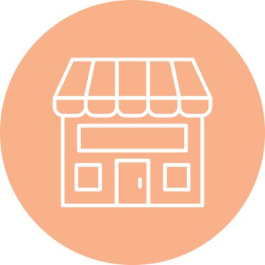 Dükkan. Web simgesi basit illüstrasyon