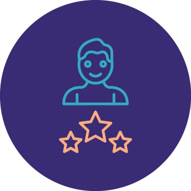 Yıldız vektör simgesi olan adam