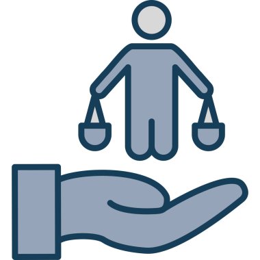 bakım elleri simgesi ana hat biçiminde