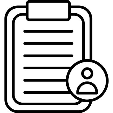 iş panosu belge simgesi ana hat biçiminde