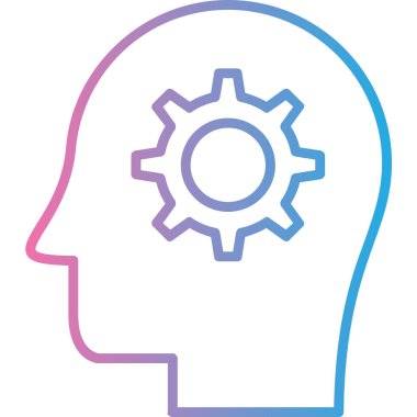 Beyin. Web simgesi basit illüstrasyon