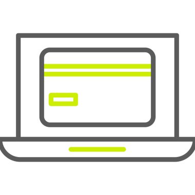 beyaz arkaplanda dizüstü bilgisayar simgesi, vektör illüstrasyon tasarımı