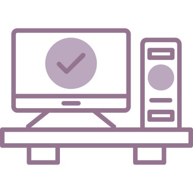 Dizüstü bilgisayar simgesi vektör çizimi