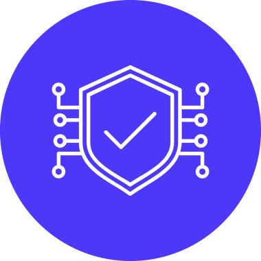 Güvenlik simgesinin vektör illüstrasyonu, güvenlik kavramı