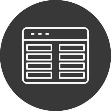 Web sayfası simgesi, basit vektör illüstrasyonu