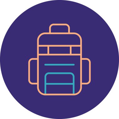 sırt çantası simgesi, basit vektör illüstrasyonu