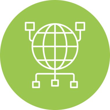 şebeke. Web simgesi basit illüstrasyon