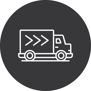 Kamyon simgesinin vektör illüstrasyonu