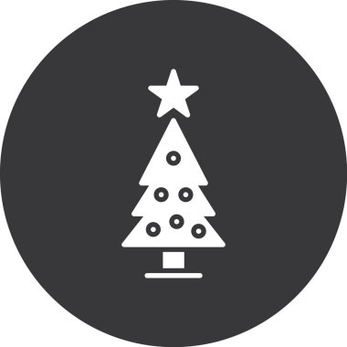 ağaç noel simgesi, vektör illüstrasyonu