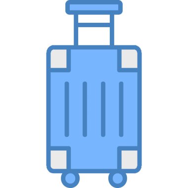 Bavul. Web simgesi basit illüstrasyon