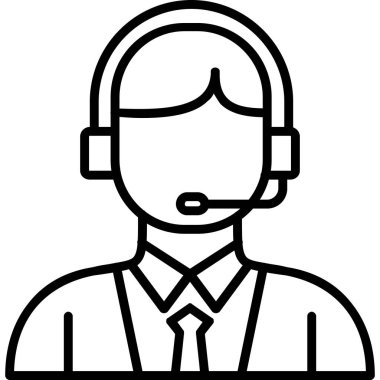 Müşteri hizmetleri operatörü simgesi, özet biçimi