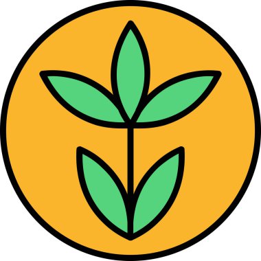 Yaprak. Web simgesi basit illüstrasyon