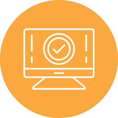 Bilgisayar. Web simgesi basit illüstrasyon