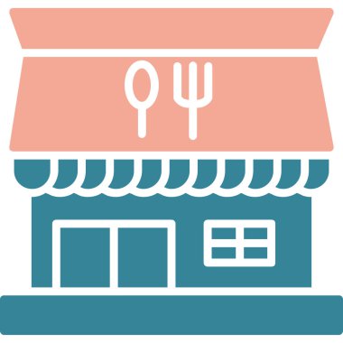 Dükkan. Web simgesi basit illüstrasyon