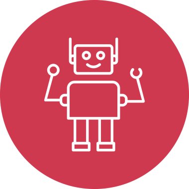 robot. Web simgesi vektör illüstrasyonu