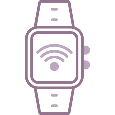 Akıllı saat ile akıllı twatch, vektör illüstrasyon