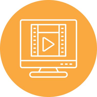 video. Web simgesi basit illüstrasyon