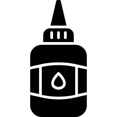 Yağ şişesi ikonu. Basit resimleme
