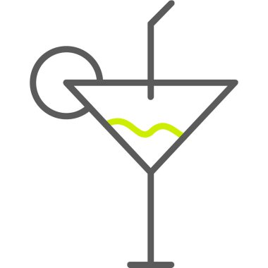 Kokteyl. Web simgesi basit illüstrasyon