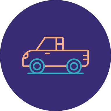 Araba simgesinin vektör illüstrasyonu