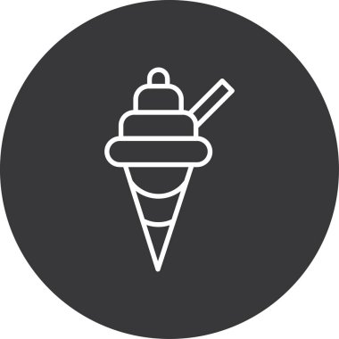 dondurma ikonu vektör illüstrasyonu