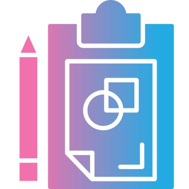 Bir kalemin modern simgesinin vektör çizimi